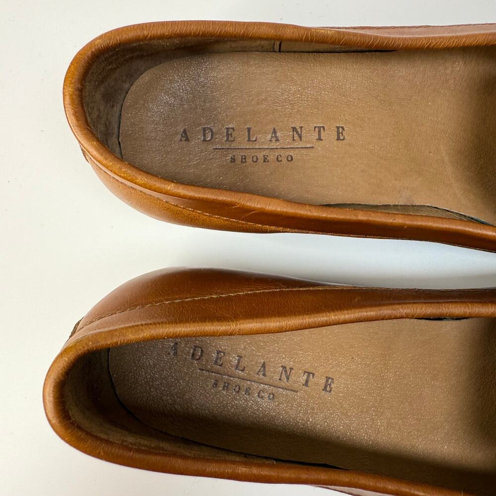 Adelante Shoe Co Women’s Leather Loafers‎ 8.5 Brown Slip On Handmade Casual - Picture 4 of 6